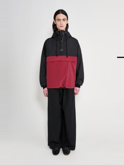 Stutterheim Forsa Two-Tone Matte Anorak Black/Burgundy