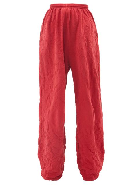 Soccer Baggy Sweatpants in Red/white