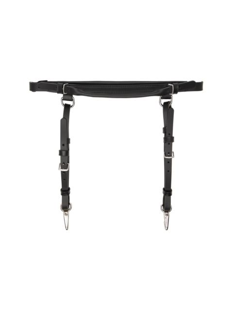 Simone Rocha Black Double Loop Tassel Bridle Belt