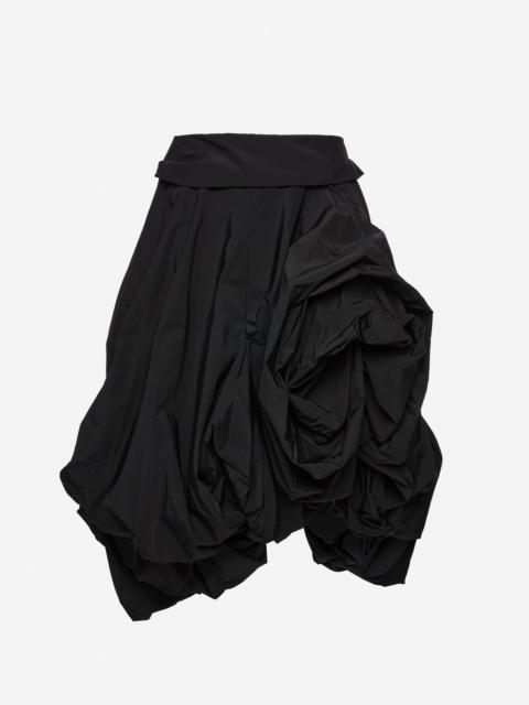 MAGDA BUTRYM Draped skirt with sculptural volume in black