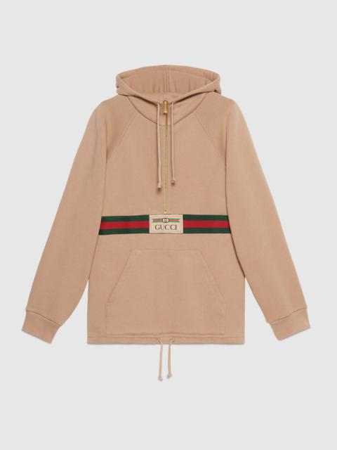 GUCCI Sweatshirt with Web and Gucci label