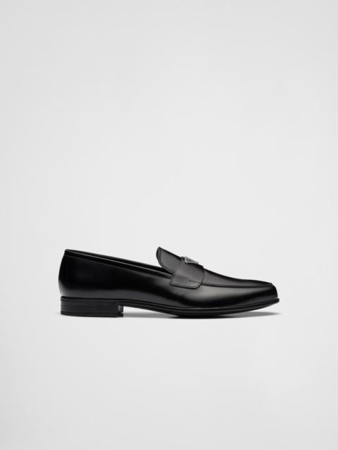 Prada Brushed leather loafers
