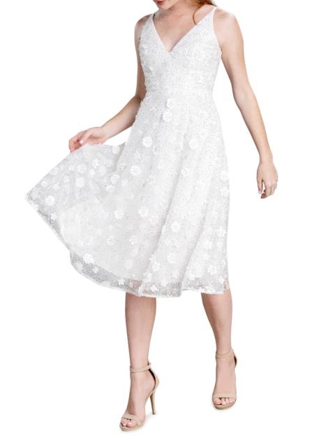 Dress The Population Women's Elisa Embellished Midi Dress - Ivory