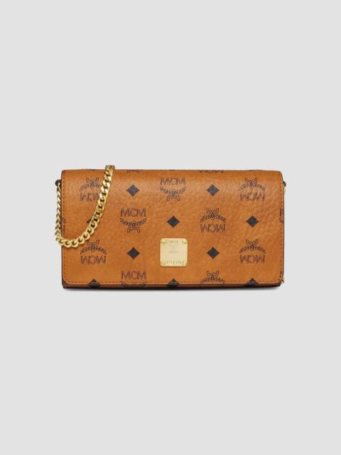 MCM Women's Visetos Leather Mini Crossbody Bag - Cognac