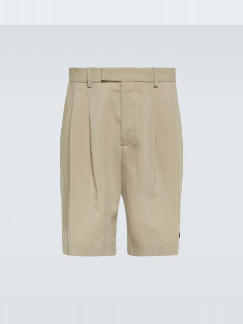 Wool-blend Bermuda shorts