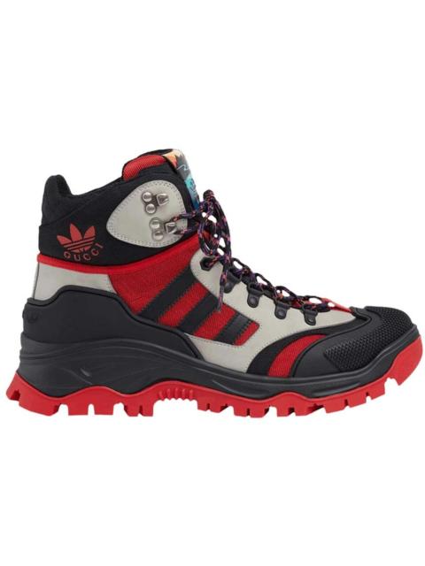 GUCCI Gucci x Adidas Laced Up Boots Black Red