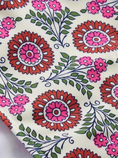 BODEN Ruched Bikini Bottoms-Gin Fizz, Sunflower Sprig