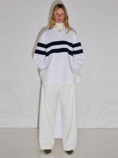 DARKPARK Jill Striped Cotton Rugby Shirt stripe