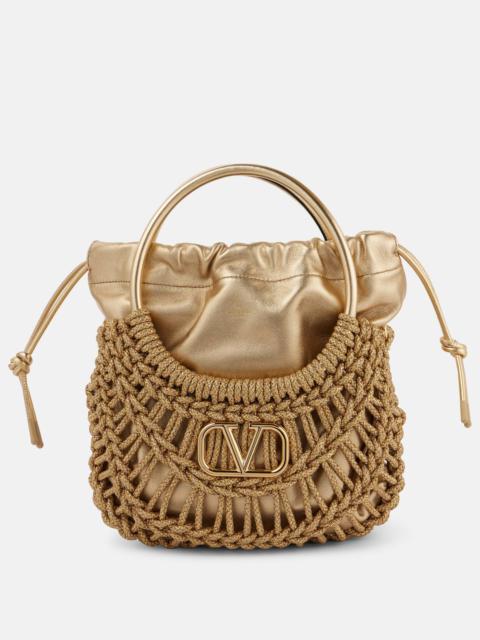 Allknots Small raffia tote bag