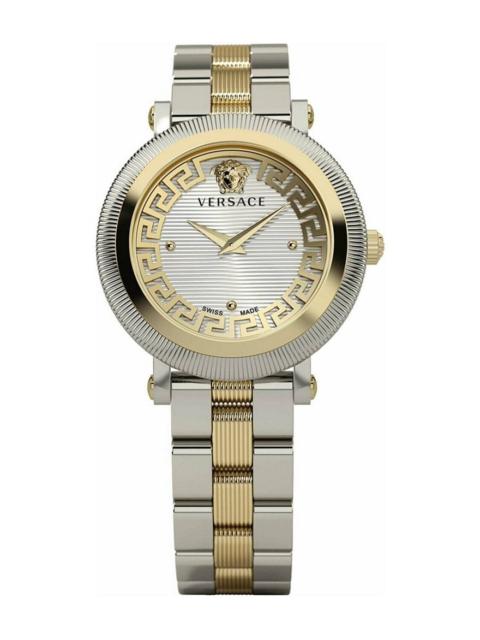 VERSACE Women's Greca Flourish Quartz Analog Two Tone Stainless Steel Bracelet Watch