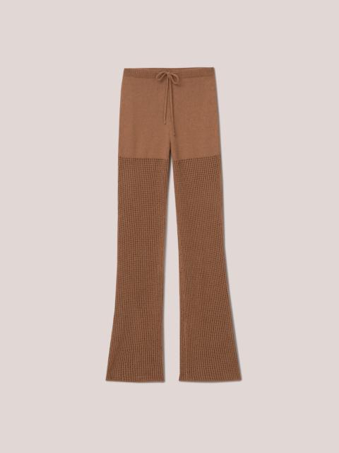 Nanushka KAELA - Cotton-crochet loose textured trousers - Brown