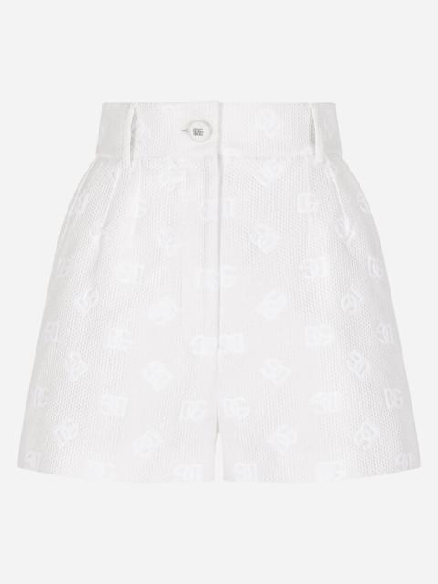 Dolce & Gabbana Jacquard shorts with all-over DG logo