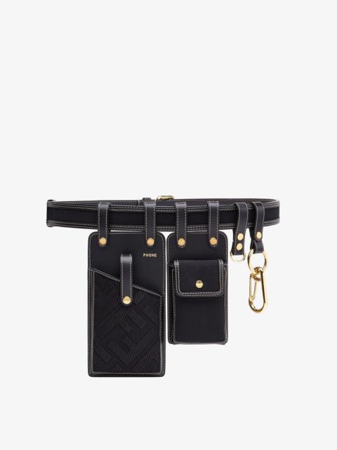 FENDI Black leather belt