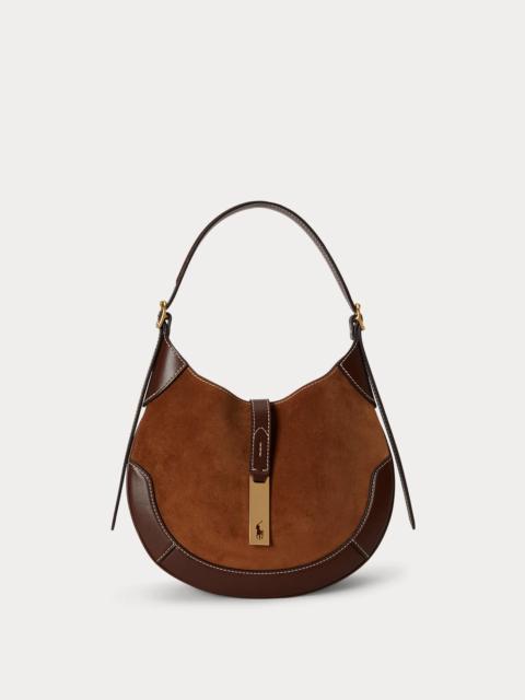 Polo Ralph Lauren Polo ID Suede-Leather Small Shoulder Bag
