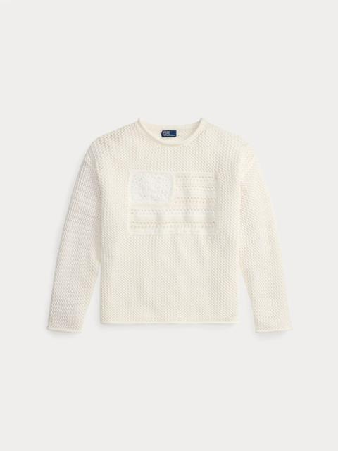 Polo Ralph Lauren Tonal Flag Pointelle Sweater