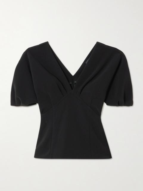 Proenza Schouler Darena Gathered Stretch-crepe Blouse