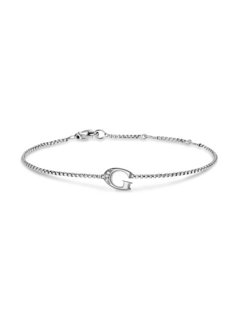 DAVID YURMAN Women's Petite Initial Chain Bracelet in Sterling Silver - Diamond G