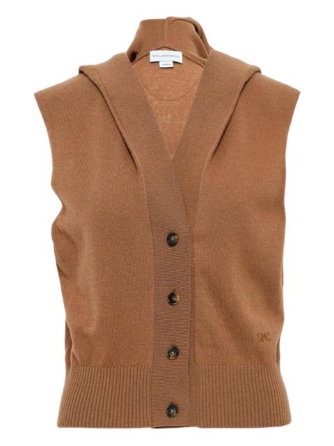 Stella McCartney hooded sleeveless cardigan