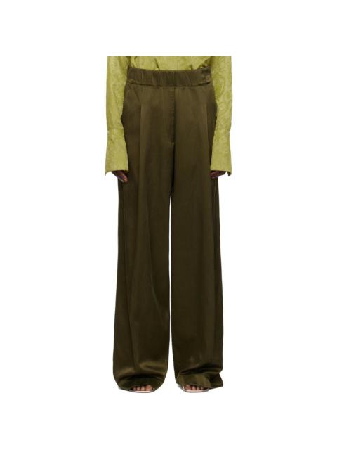 Dries Van Noten Khaki Elasticated Trousers