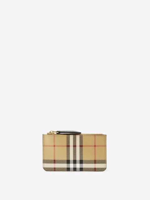 Burberry Check Coin Case with Strap