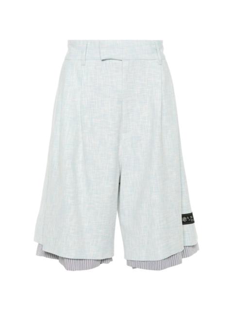 layered bermuda shorts