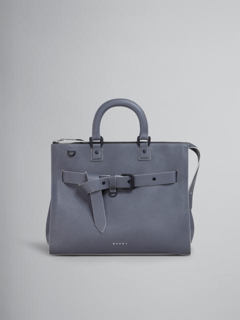Marni TREASURE BAG IN GREY LEATHER