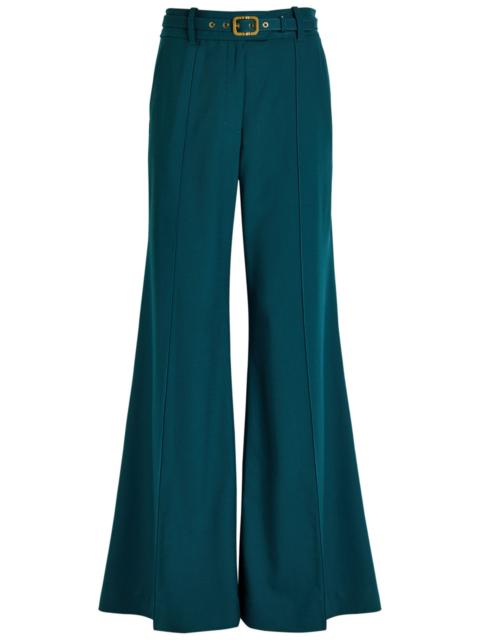 Zimmermann Zimmermann Rebellion Belted Stretch-wool Trousers