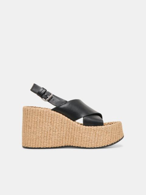 dolce vita SKYLAR WEDGES BLACK LEATHER