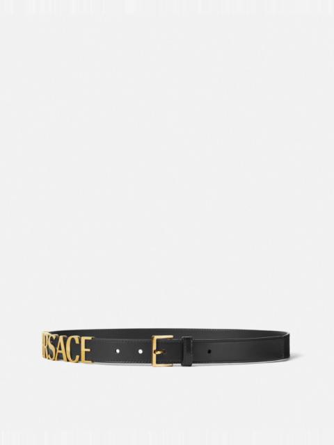 VERSACE Versace Logo Leather Belt 1.6"