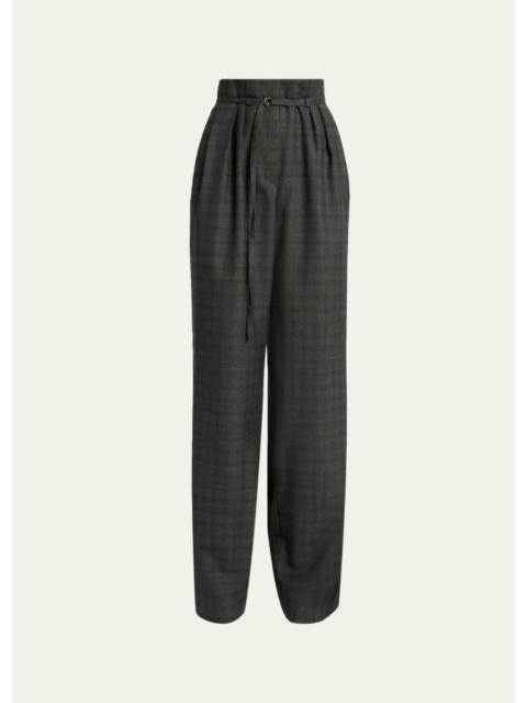 Dries Van Noten Peacha 426 Plaid Wool Pants