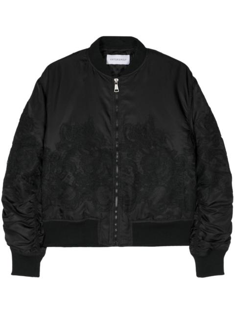 VIKTOR & ROLF floral-lace bomber jacket