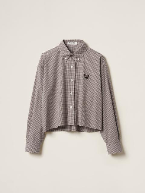 Miu Miu Gingham check poplin shirt