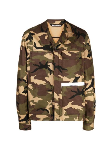 Palm Angels camouflage-print cotton jacket
