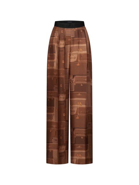 Louis Vuitton Trunk Print Wide-Leg Pants