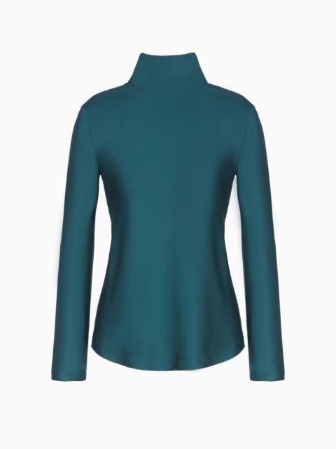 GIORGIO ARMANI Long-sleeved blouse in silk double satin