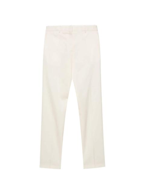 pressed-crease straight-leg trousers