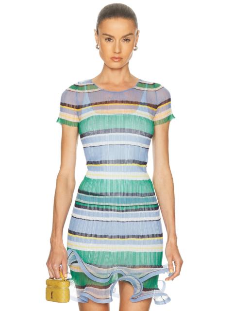 SIMKHAI Knox Plisse Top