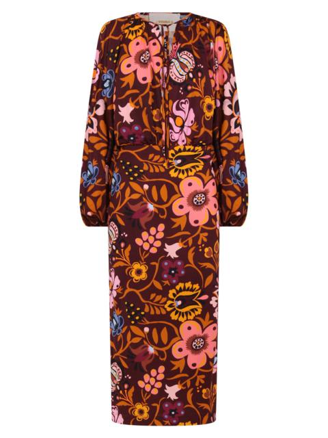 La DoubleJ SELVA PRINT APHRODITE DRESS | MAROON