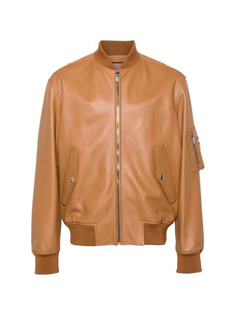 Valentino leather bomber jacket