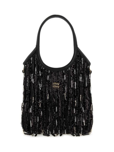 Miu Miu Embellished Fabric Handbag