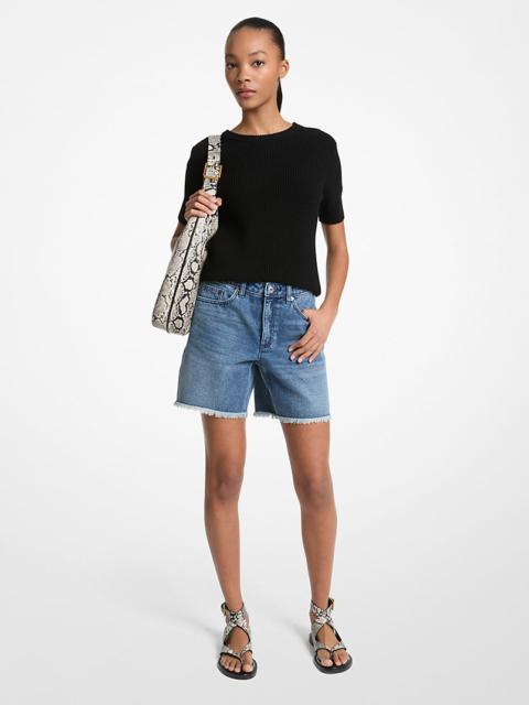 MICHAEL KORS Boyfriend Denim Shorts