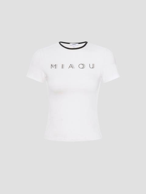 miaou RHINESTONE MINI TEE - WHITE
