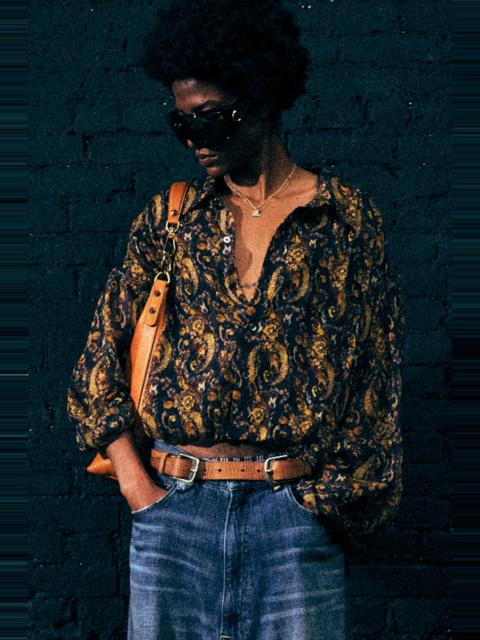 R13 BUBBLE SHIRT WITH GATHERED YOKE