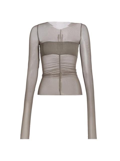 Rick Owens Women's Temple Sheer Bandeau Top - Dust