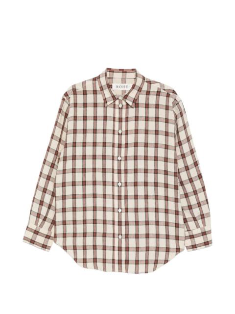 RÓHE check-pattern oversized shirt