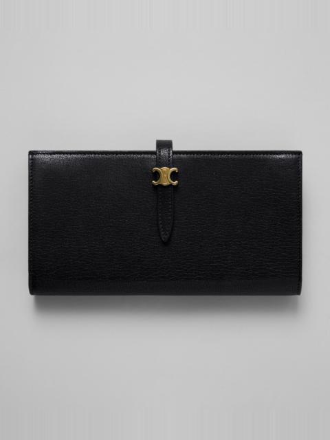 CELINE LARGE WALLET TRIOMPHE PONTET IN GOATSKIN