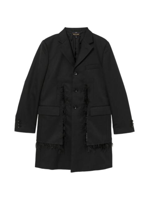 Comme Des Garçons Polyester Wool Gabardine Coat
