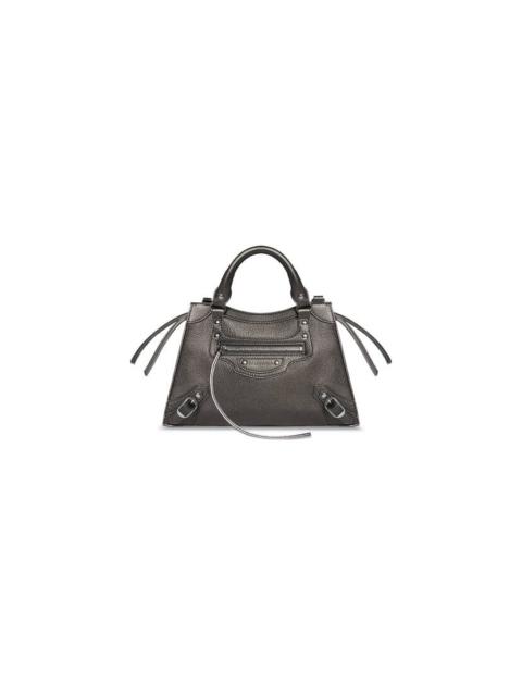 BALENCIAGA Women's Neo Classic Xs Handbag Metallized in Anthracite ...