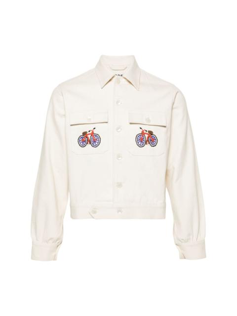 Bicycle beaded-details shirt jacket