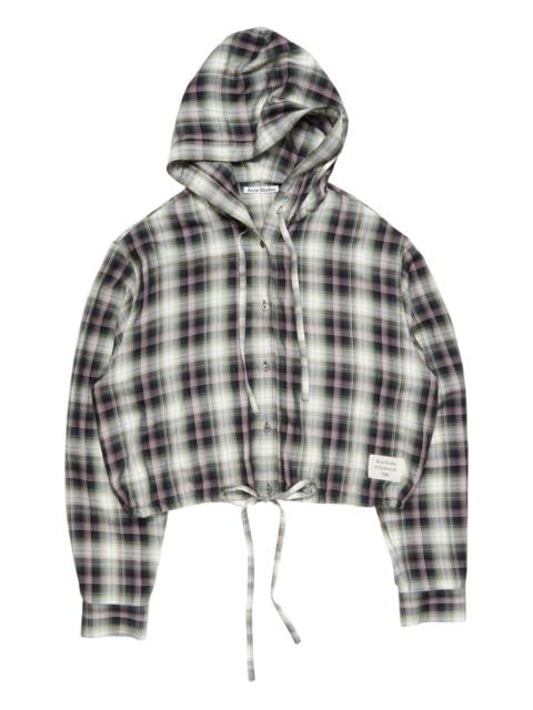 Acne Studios hooded plaid top